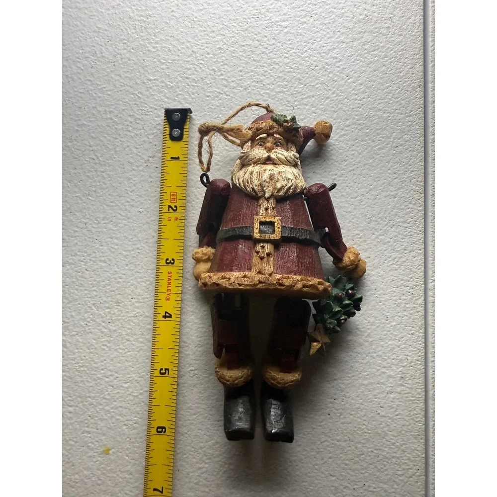 Vintage Style Articulated Santa Claus Christmas Ornament Movable Joints 6 Inch